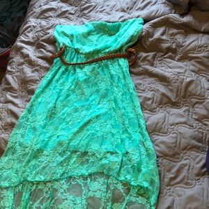 Lace high low dress